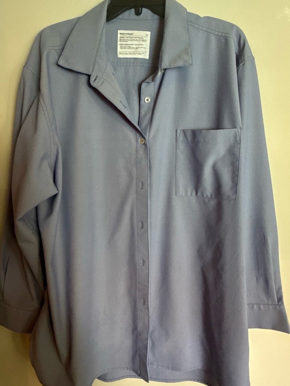 Ministry of Supply Light Blue Long-Sleeve Dress Shirt